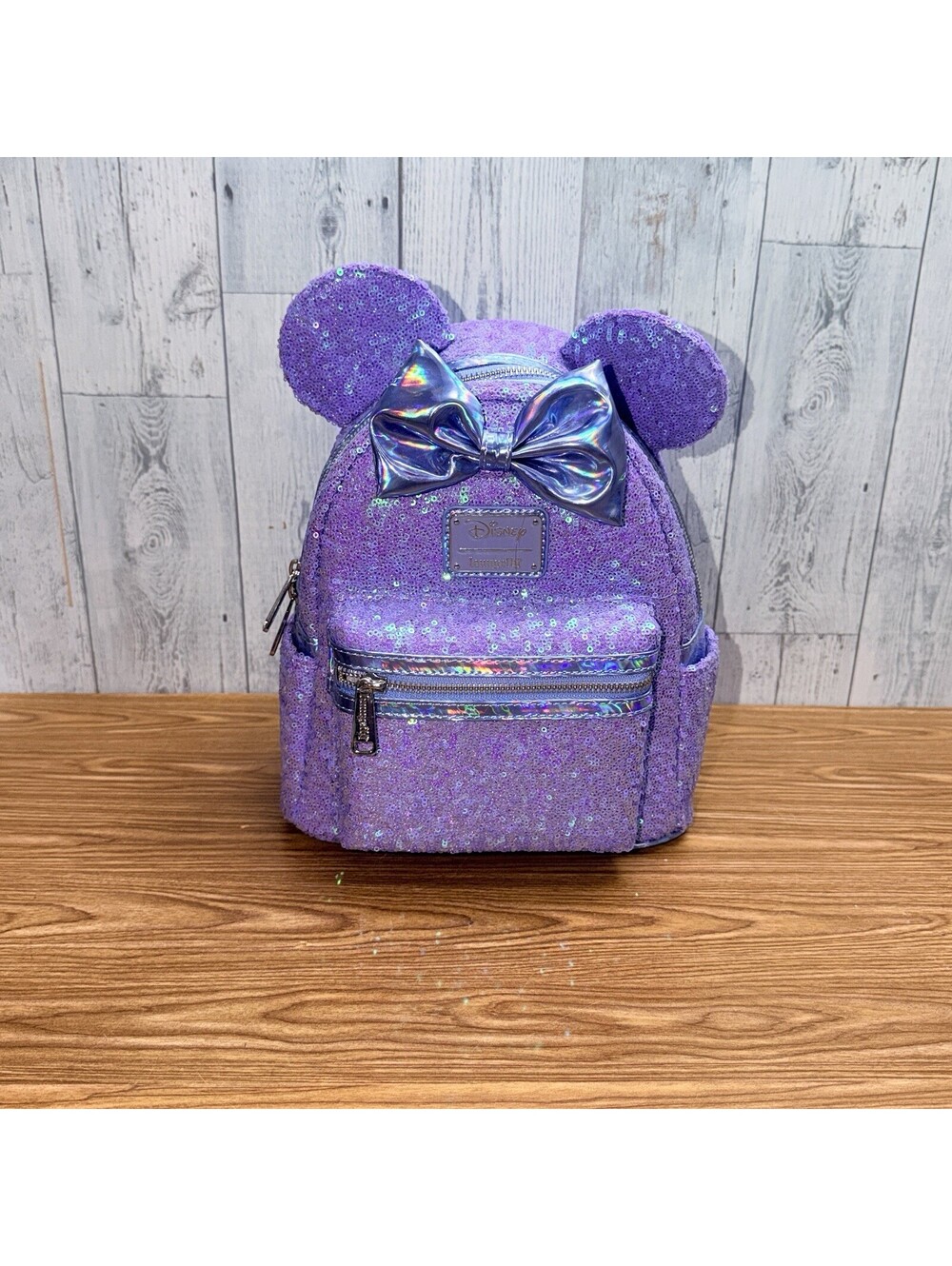 Disney Loungefly Celebration Purple Sequin Loungefly Backpack NWT